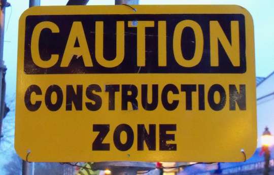 construction zone sign